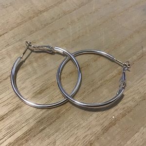Silver hoop earrings
